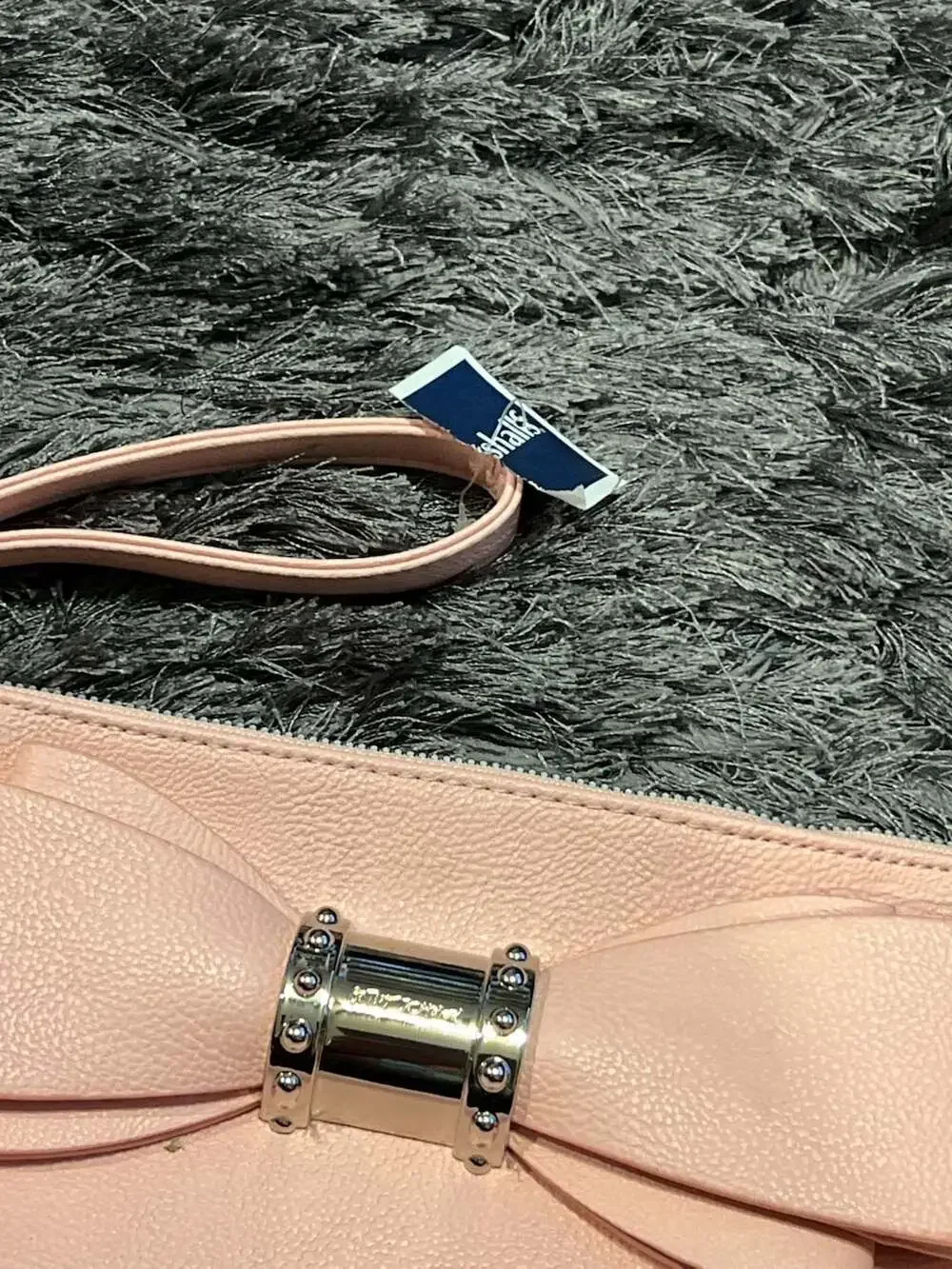 Betsey Johnson Blush Pink Big Bow Wristlet